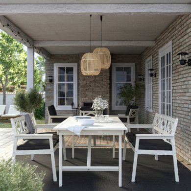 IKEA Садовая скамья BONDHOLMEN Белый (ИКЕА БОНДХОЛЬМЕН) 69549657 фото - 2