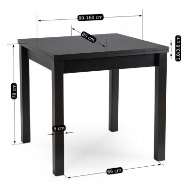 Раскладной обеденный стол Mebel Elit MAX Черный W.MAX/CZ/S фото - 12