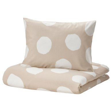 IKEA Комплект постельного белья KLYNNETAG 150x200 см Бежевый (ИКЕА КЛИННЕТАГ) 30524851