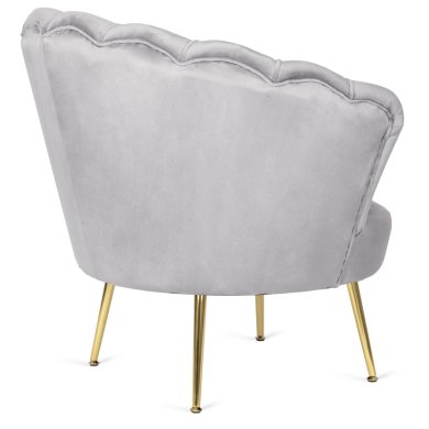 Крісло м'яке з підставкою Mebel Elit GRAND Welur Сірий ME.GRAND/P/V/FW фото - 5