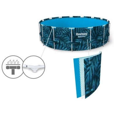 Каркасний басейн Bestway 56985 STEEL PRO 305x66 см Принт BES56985 фото - 2