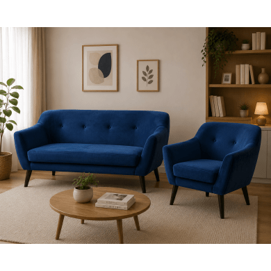 Диван Signal BERGEN Welur 2 Синій BERGEN2V86-venge фото - 6