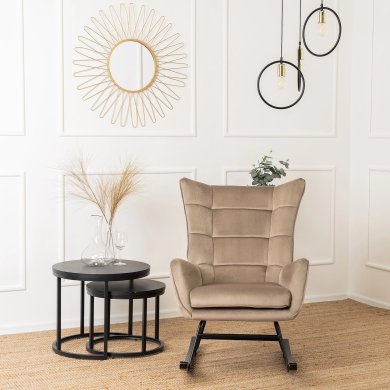 Кресло-качалка мягкое Mebel Elit JACKSON Welur Бежевый - 6 Кресло-качалка мягкое Mebel Elit JACKSON Welur Бежевый ME.JACKSON/BZ/V/FW фото - 6