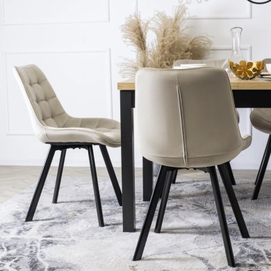 Обеденный стул Mebel Elit RICK Welur Кремовый - 7 Обеденный стул Mebel Elit RICK Welur Кремовый ME.RICK/KR/V/K фото - 7