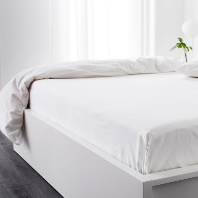 IKEA Простынь DVALA 240x260 см Белый (ИКЕА DVALA) 10357259 фото - 2