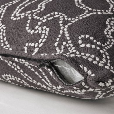 IKEA Декоративная наволочка GULDFLY 50х50 см Антрацит (ИКЕА ГУЛДФЛИ) 10554189 фото - 2