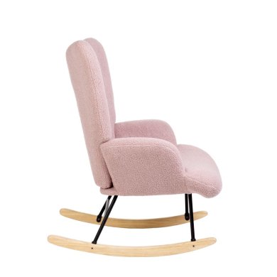 Кресло-качалка мягкое Homla MOSS TEDDY BOUCLE Розовый 218187 фото - 3