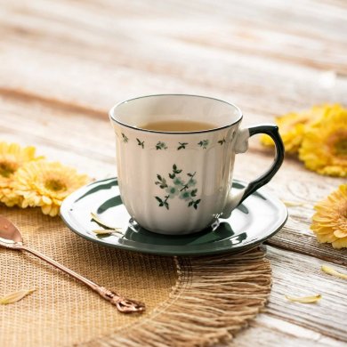 Чашка с блюдцем Homla GRETA 250 мл Зеленый - 5 Чашка с блюдцем Homla GRETA 250 мл Зеленый 234845 фото - 5