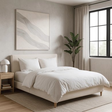 Ліжко Mebel Elit KIOTO Boucle 140x200 см Кремовий ME.KIOTO/140/KR/TB/LOZ