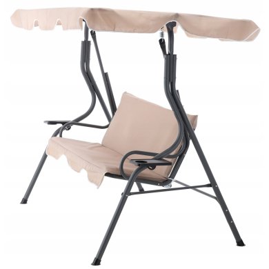 Садовые качели Garden Line 170x110x153 см Бежевый KRE0735 фото - 7