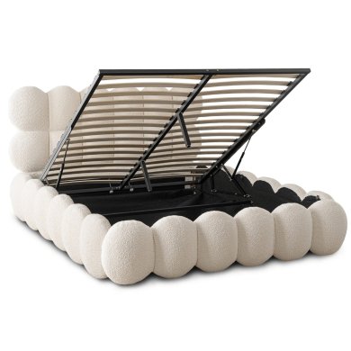 Кровать Mebel Elit ANKARA Boucle 160x200 см Кремововый ME.ANKARA/160/KR/TB/LOZZPOJ фото - 4