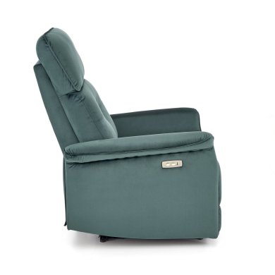 Кресло мягкое раскладное с реклайнером Halmar SEMIR Welur Зеленый V-CH-SEMIR-FOT-C.ZIELONY фото - 2