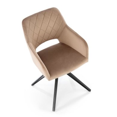 Обідній стілець поворотний Halmar K535 Бежевий V-CH-K/535-KR-BEŻOWY фото - 7