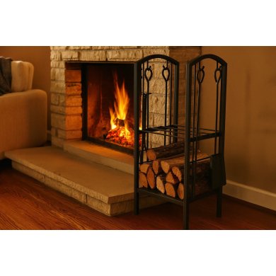 Дровница с аксессуарами Garden Line 40x30x74 см Черный KOM5882 фото - 7