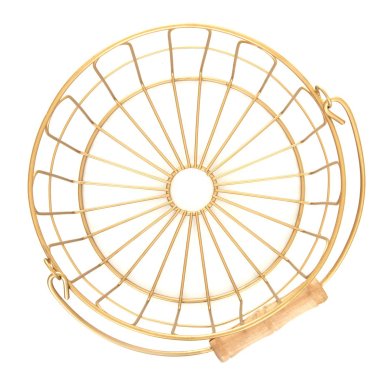 Корзина Homla DUOER 21X11 см | Золото / Дерево 213216 фото - 4