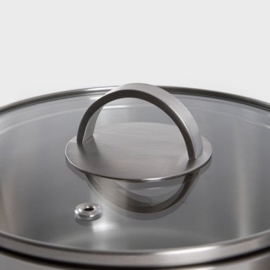 Набор каструль с крышками Homla EATALY Серебристый - 4 Набор каструль с крышками Homla EATALY Серебристый 236684 фото - 4