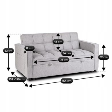 Раскладной диван Mebel Elit ASTER BIG Серый ME.ASTER2/P/T/SOF фото - 10