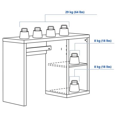 IKEA УЦІНКА Письмовий стіл KALLAX Чорний brak/00582442 фото - 12
