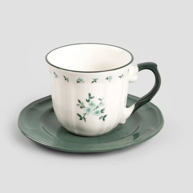 Чашка з блюдцем Homla GRETA 250 мл Зелений 234845 фото - 2