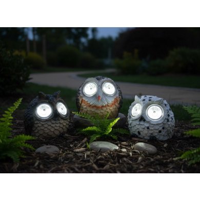 Декоративний світильник на сонячній батареї Garden Line SOWA Різнокольоровий SOL0043 фото - 5