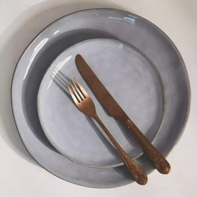 Десертна тарілка Duka LAGUN 21 см Сіро-блакитний 1217683 фото - 3