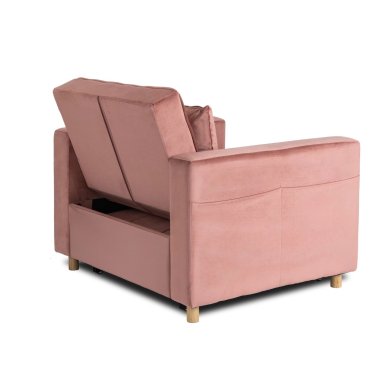 Кресло мягкое раскладное Mebel Elit SOLOR Welur Розовый ME.SOLOR2/R/V/FW фото - 7