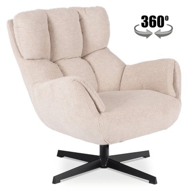 Крісло м'яке поворотне Mebel Elit REAL Кремовий ME.REAL/KR/CZ/T/FW