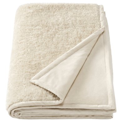 IKEA Плед ASJORDFLY 130х170 см Кремовый (ИКЕА АСЬОРДФЛЯ) 00590767