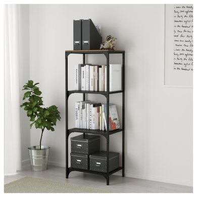 Стеллаж FJALLBO Черный - 8 IKEA Стеллаж FJALLBO Черный (ИКЕА FJÄLLBO) 70342199 фото - 8
