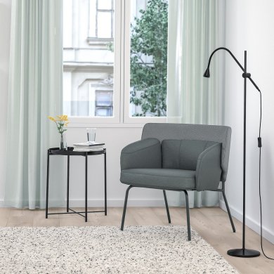 IKEA Крісло м'яке BINGSTA Темно-сірий (ИКЕА БИНГСТА) 20446095 фото - 13