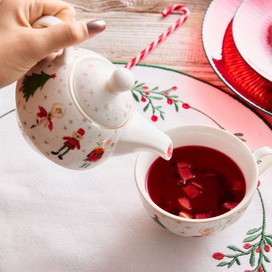 Чайник заварник с чашкой и блюдцем Homla LICOLA 200 мл Принт 232456 фото - 6