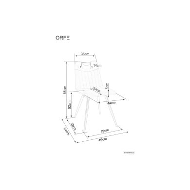Обеденный стул Signal Orfe Velvet Оливковый ORFEVCOL фото - 7