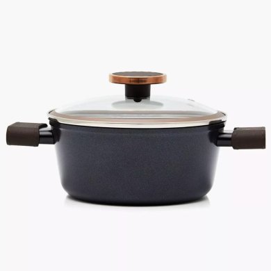 Каструля із кришкою Duka Noble Cook 2300 мл | Чорний/Бронзовий 2220045 фото - 2