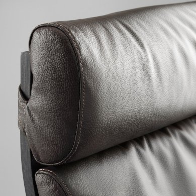 IKEA Кресло-качалка с подставкой POANG Темно-коричневый (ИКЕА ПОАНГ) 59551071 фото - 8