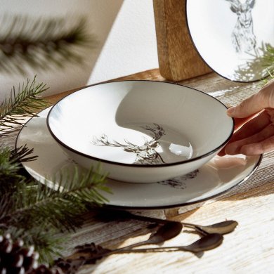 Глубокая тарелка Homla REINDEER 20 см Принт 218914 фото - 5
