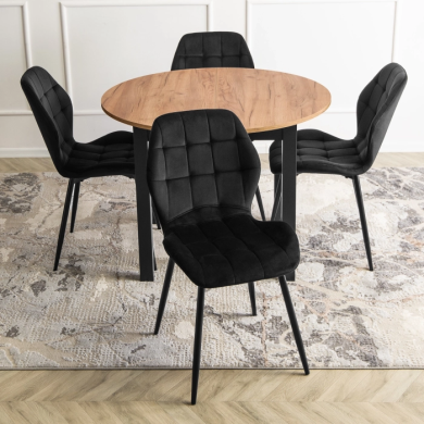 Обеденный комплект мебели Mebel Elit HARRY LUCKY | Дуб крафт / Черный / Серый HARRY/DC/CZ/S/LUCKY/CZ/V/Z4/K фото - 16