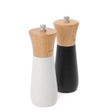 Набір млинків для спецій Homla RUBBY 16 см | Білий / Чорний / Дерево - 2 Набір млинків для спецій Homla RUBBY 16 см | Білий / Чорний / Дерево 164048 фото - 2