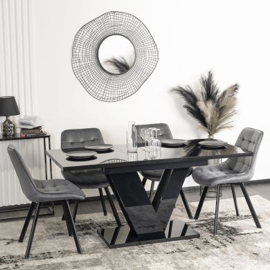 Раскладной обеденный стол Mebel Elit CLARK Черный PM.DUBAJ/CZ/PL/S фото - 5