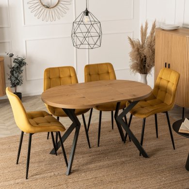 Розкладний обідній стіл Mebel Elit DORIAN Дуб золотий - 10 Розкладний обідній стіл Mebel Elit DORIAN Дуб золотий ME.DORIAN/DZ/CZ/S фото - 10