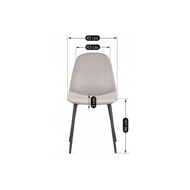 Обідній стілець Mebel Elit OSCAR Бежевий ME.OSCAR/BZ/V/K фото - 16