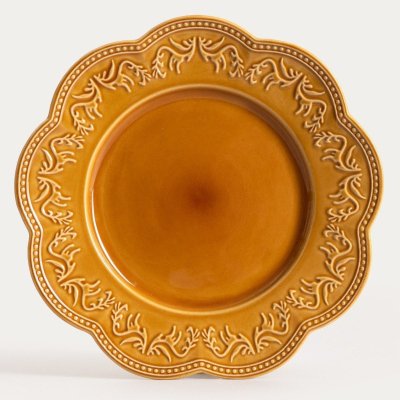 Обідня тарілка Homla SALTIS 27 см Бурштиновий