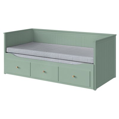 IKEA Розсувна кушетка з 2 матрацами HEMNES 80/160х200 см Зелений (ИКЕА ХЕМНЕС)