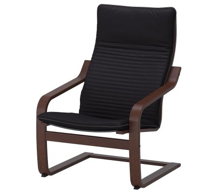 IKEA Кресло-качалка POANG Черный (ИКЕА ПОАНГ)