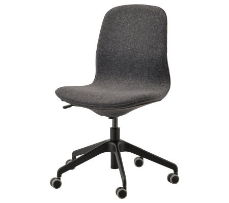 IKEA Офисное кресло LANGFJALL Темно-серый (ИКЕА ЛАНГФЬЯЛЛЬ)