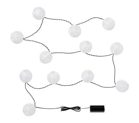 IKEA Декоративная гирлянда SOLVINDEN 12 LED 1,5+2,1 м Теплый-белый (ИКЕА СОЛВИНДЕН)