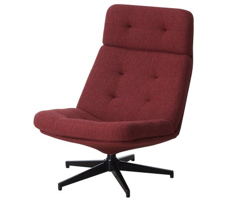 Крісло м'яке поворотне HAVBERG Червоний