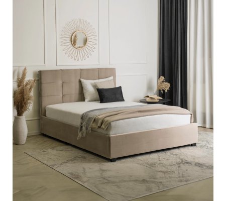 Ліжко Mebel Elit TINGA Welur 160x200 см Бежевий