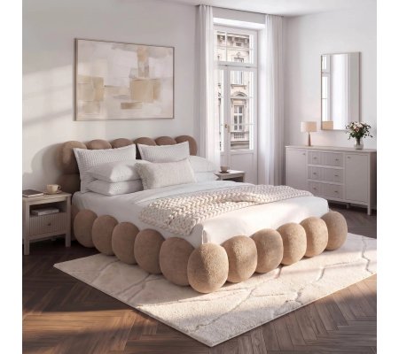 Кровать Mebel Elit ANKARA Boucle 160x200 см Коричневый