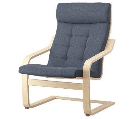 IKEA Кресло-качалка POANG Синий (ИКЕА ПОАНГ)