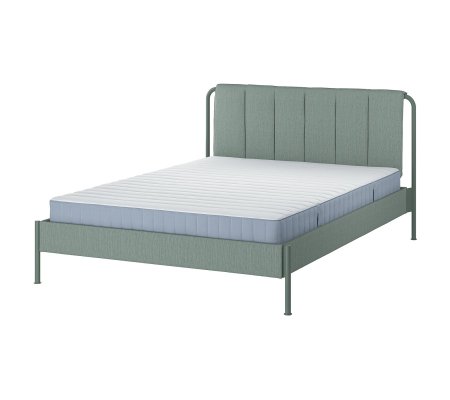 IKEA Ліжко з матрасом TALLASEN 140х200 см Сіро-зелений (ИКЕА ТАЛЛАСЕН)